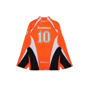 Hockey-T-Shirt mit Einsätzen und langen Ärmeln «Orange» 657105TKV247074