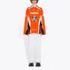 Hockey-T-Shirt mit Einsätzen und langen Ärmeln «Orange» 657105TKV247074