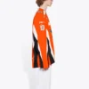 Hockey-T-Shirt mit Einsätzen und langen Ärmeln «Orange» 657105TKV247074
