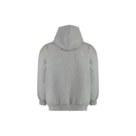 Hoodie aus gewaschener Baumwoll-Jersey mit Reissverschluss «Grey» 744454TOVV91241
