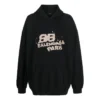 Hoodie mit handgezeichnetem BB Icon, weite Passform «Schwarz» 620973TNVQ11059