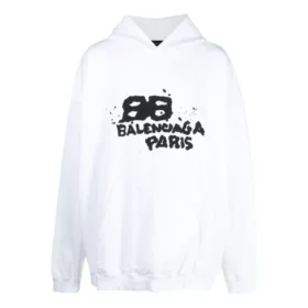 Hoodie mit handgezeichnetem BB Icon, weite Passform «White» 620973TNVQ19040