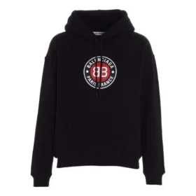 Hoodie mit Kapuze und BB-Logo, langärmelig, schwarz 612959TJVD71000