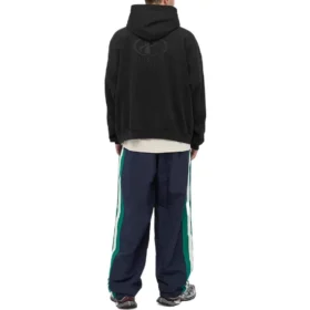 Hoodie mit Logo auf dem Rücken, Popover-Schnitt, «Schwarz» 674986TLV971069