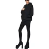 Hoodie mit Reissverschluss und Aussen-Schlaufe, schmale Passform «Black Faded» 744454TOVF51055