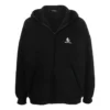 Hoodie mit Reissverschluss und gesticktem Logo «Schwarz» 674719TLVH81070