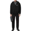 Hoodie mit Reissverschluss und gesticktem Logo «Schwarz» 674719TLVH81070