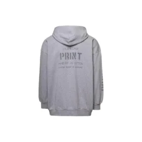 Hoodie mit Reissverschluss und Print, schmale Passform «Grey» 744454TOVN41167