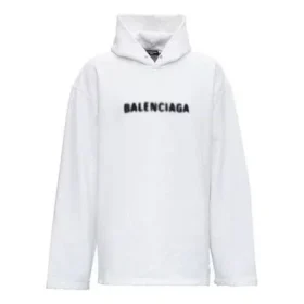 Hoodie mit verschwommenem Logo im Distress-Look «Weiss» 661711TKVD69040