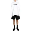 Hoodie mit verschwommenem Logo im Distress-Look «Weiss» 661711TKVD69040