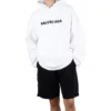 Hoodie mit verschwommenem Logo im Distress-Look «Weiss» 661711TKVD69040