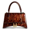 Hourglass kleine Handtasche mit Schildpatt-Print «Brown» 5935462AAZK2126
