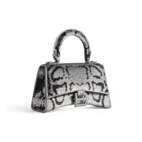 Hourglass Xs Handtasche mit Kettenstickerei «Silver» 7204712AARN8110