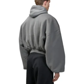 Human Being Rundhals-Hoodie mit Reissverschluss «Dark Grey» 827153TSVB91441