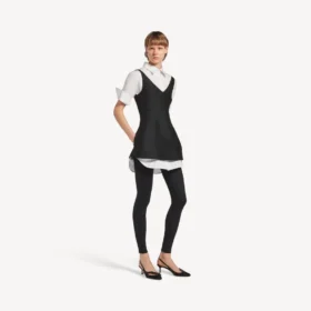 Hybrid-Hemdkleid für Damen in Schwarz