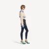 Hybrid-Pullover für Damen in Marineblau/Weiss