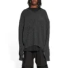 Hybrid-Shirt mit V-Ausschnitt «Anthrazit Schwarz Weiss» 704271T41301163