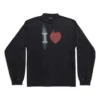 I Love Langarm-T-Shirt, Medium Fit «Black» 744449TOVH39034