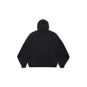 I Love Paris Balenciaga Hoodie, weite Passform «Black Faded» 803265TRVM61041