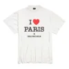 I Love Paris & Balenciaga T-Shirt Oversized «White» 787349TRVU99012