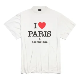 I Love Paris & Balenciaga T-Shirt Oversized «White» 787349TRVU99012