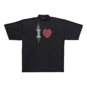 I Love T-Shirt, weite Passform «Black» 744439TOVH39034