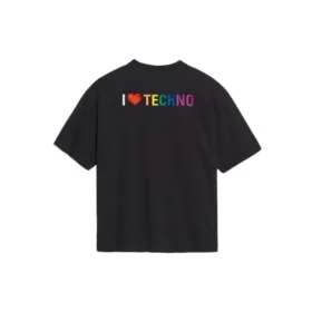 I Love Techno, bestickt, schwarz 556089TDV201000