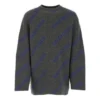 Intarsia-Strickpullover mit Logo «Dunkelgrau» 623283T15671035