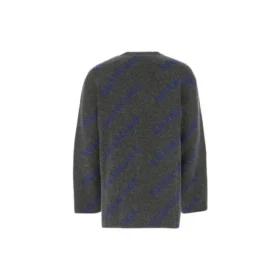 Intarsia-Strickpullover mit Logo «Dunkelgrau» 623283T15671035