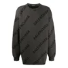 Intarsia-Strickpullover mit Logo «Grey» 625970T31781262