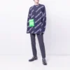 Intarsia-Strickpullover mit Logo «Schwarz» 623283T15674177