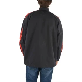 Jacke mit doppeltem Reissverschluss und Ärmeln «Schwarz» 602278TG0114100