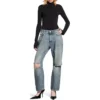 Jeans mit geradem Bein im Distressed-Look «Blue» 745149THW254245
