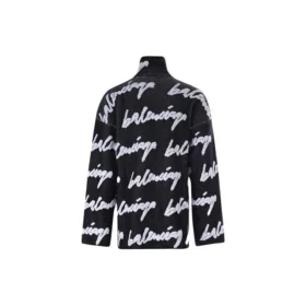 Jersey-Pullover mit Rollkragen und Scribble-Logo «Schwarz» 625927T31801070