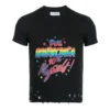 Jersey-T-Shirt mit Grafikprint in Small-Fit und Used-Look «Washed Black» 612964TMVH31055
