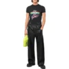 Jersey-T-Shirt mit Grafikprint in Small-Fit und Used-Look «Washed Black» 612964TMVH31055