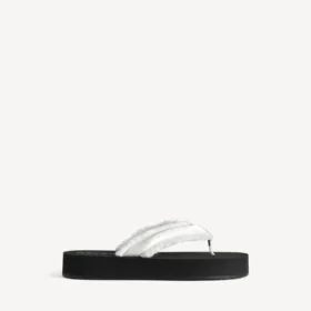 «Jet Lag»-Zehensandale für Damen in Off-White