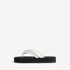 «Jet Lag»-Zehensandale für Damen in Off-White