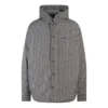 Karierte, wattierte Jacke-Shirt «Schwarz Weiss» 735662TNO781070