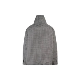 Karierte, wattierte Jacke-Shirt «Schwarz Weiss» 735662TNO781070