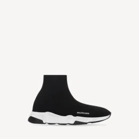 Kinder – Speed-Sneaker aus recyceltem Strick in Schwarz/Weiss