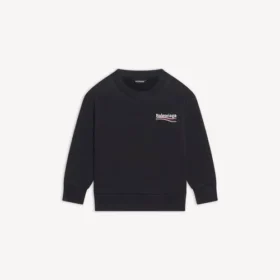 Kinder – Sweatshirt mit Motiv der Political Campaign in Schwarz