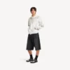 Klassischer Herren-Hoodie mit Reissverschluss in Weiss