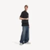 Kleine Army-Messenger-Tasche für Herren in Schwarz