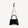 Kleine Damenhandtasche in Hourglass-Form in Schwarz