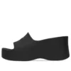 Klobige Keilabsatz-Sandalen «Black Rubber» 737923W1S891000