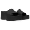 Klobige Keilabsatz-Sandalen «Black Rubber» 737923W1S891000