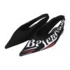 «Knife» Slingback mit Logo-Print, lässige Ballerinas «Schwarz» 500619W06001091