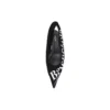 «Knife» Slingback mit Logo-Print, lässige Ballerinas «Schwarz» 500619W06001091