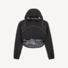 Kürzliche Techwear-Jacke für Damen in Schwarz